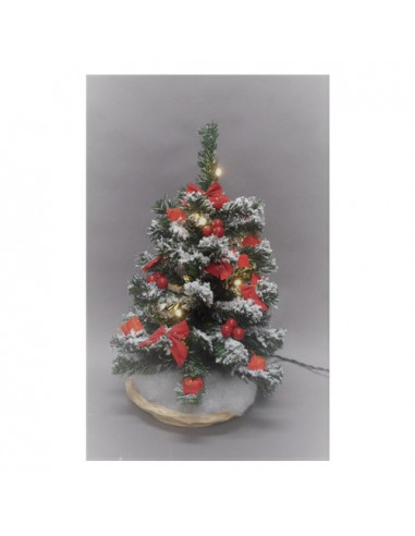 Albero Natale Tabor 159146 Con Luci Rosso Rosso