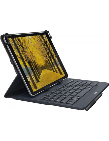 Logitech Universal Folio Cover iPad o Tablet con Tastiera Bluetooth Wireless, Per la maggior parte dei tablet da 9-10", iOS, ‎