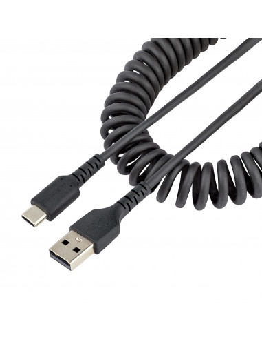 StarTech.com Cavo USB C Ricarica Veloce da 50cm Cavetto USB tipo C 2.0 Spiralato di Alimentazione e Sincronizzazione Cavo Adatta