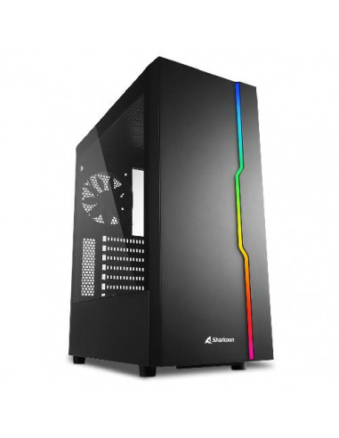 SHARKOON CASE ATX 1XUSB 2.0, 2XUSB 3.0, VETRO TEMPERATO, 1X 120MM FAN FRONT, 7 SLOT ESPANSIONE, ARGB