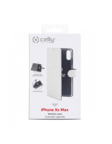 Celly Wally custodia per cellulare 16,5 cm (6.5") Custodia a borsellino Bianco