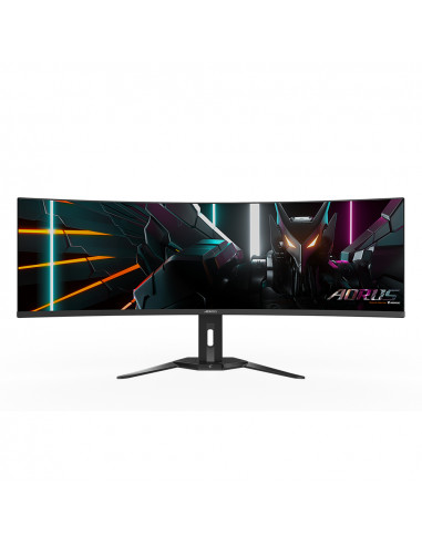 GIGABYTE AORUS Monitor da gioco curvo CO49DQ OLED - 5120x1440 (DQHD), 1800R, 144Hz, 0,03ms, KVM, FreeSync Premium Pro, HDMI 2.1