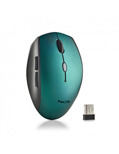 NGS MOUSE BLU ERGONOMICO SENZAFILI E BOTTONI SILENZIOSI