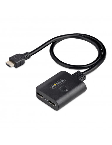 StarTech.com Splitter HDMI 4K a 2 Porte - Sdoppiatore Video HDMI 2.0 4K 60Hz con 1 Ingresso e 2 Uscite - Hub HDMI HDR/HDCP 2.2 -