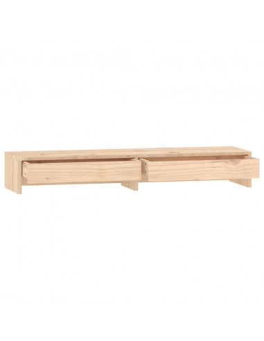 Supporto per Monitor 100x27x15cm in Legno Massello di Pino